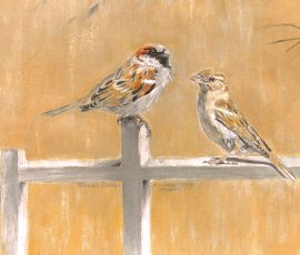 Manisha Padhye - Sparrows- 18x12 inches Manisha Padhye - Sparrows